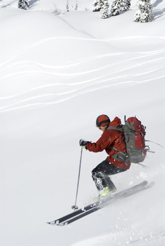 backcountry skiing in the Selkirk Mts
